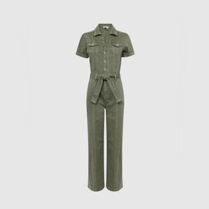 PAIGE Sage Green Belted Jumpsuit, size 2